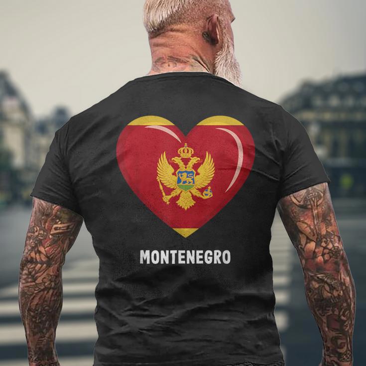 モンテネグロ国旗シャツ メンズTシャツ バックプリント 高齢者への贈り物