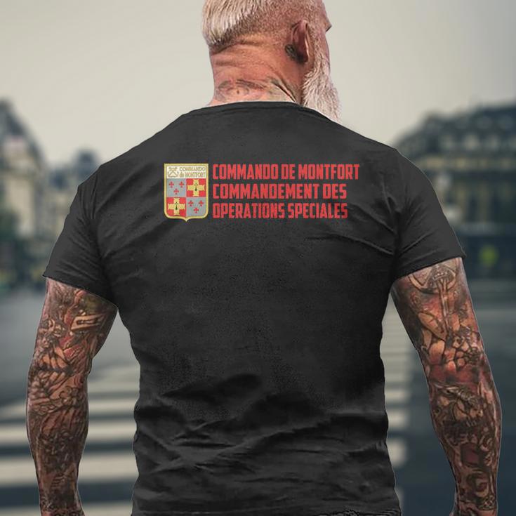 モンフォート コマンドー フランス特殊部隊 ミリタリー メンズTシャツ バックプリント 高齢者への贈り物