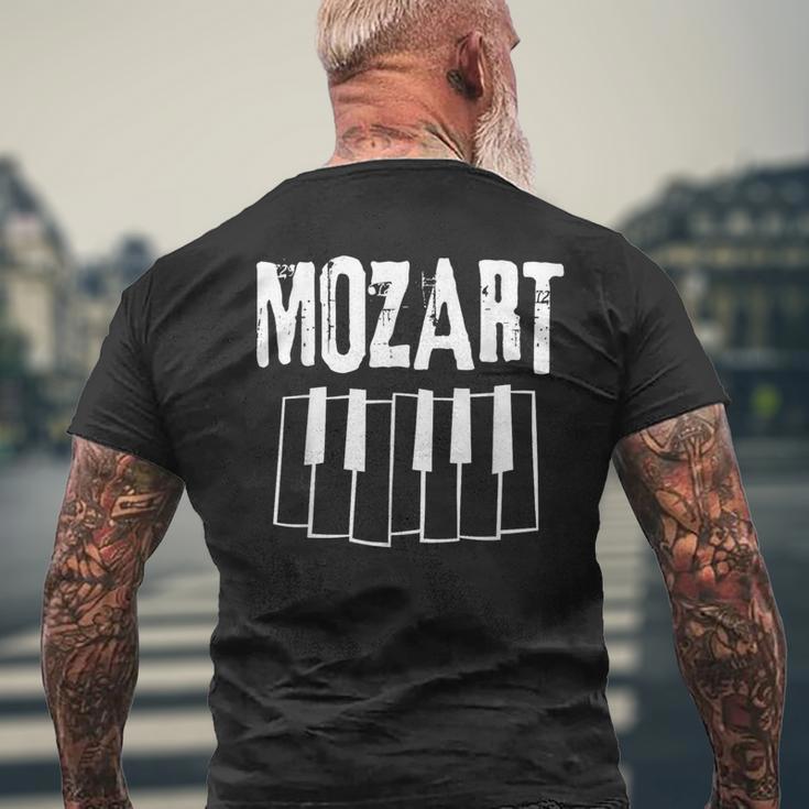 モーツァルト ロックンロール ピアノ クラシカル 作曲 リズム メンズTシャツ バックプリント 高齢者への贈り物