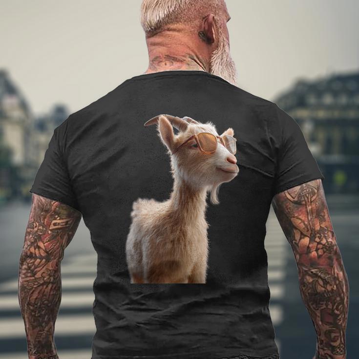 ヤギ 家畜ヤギ 野生ヤギ アイベックス ヤギ 甘味ヤギ メンズTシャツ バックプリント 高齢者への贈り物