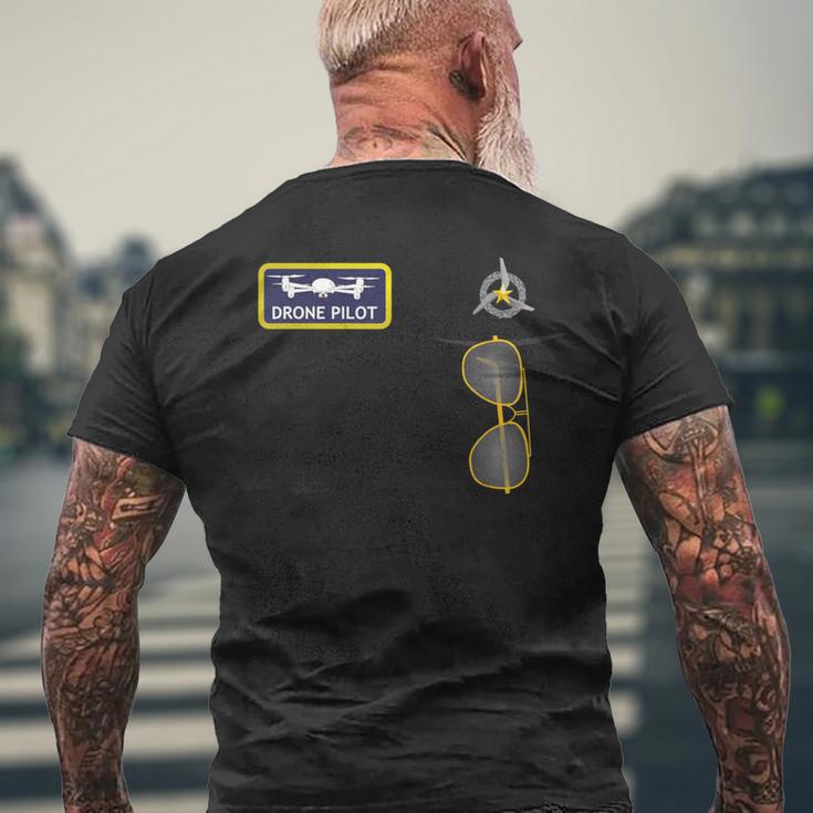 ユニフォームパイロット・ド・ドローン メンズTシャツ バックプリント 高齢者への贈り物