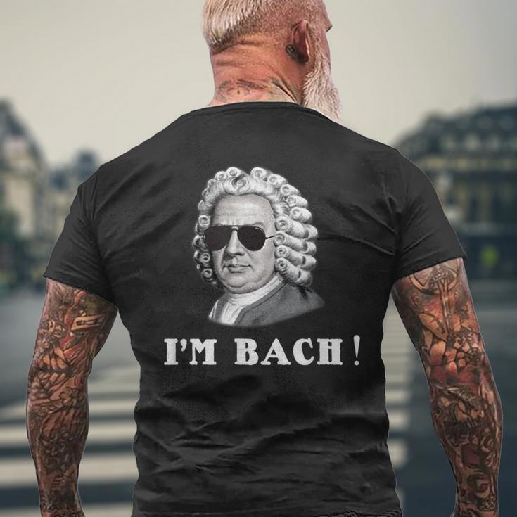 ヨハン・セバスティアン・バッハ I'm Bach おもしろい メンズTシャツ バックプリント 高齢者への贈り物
