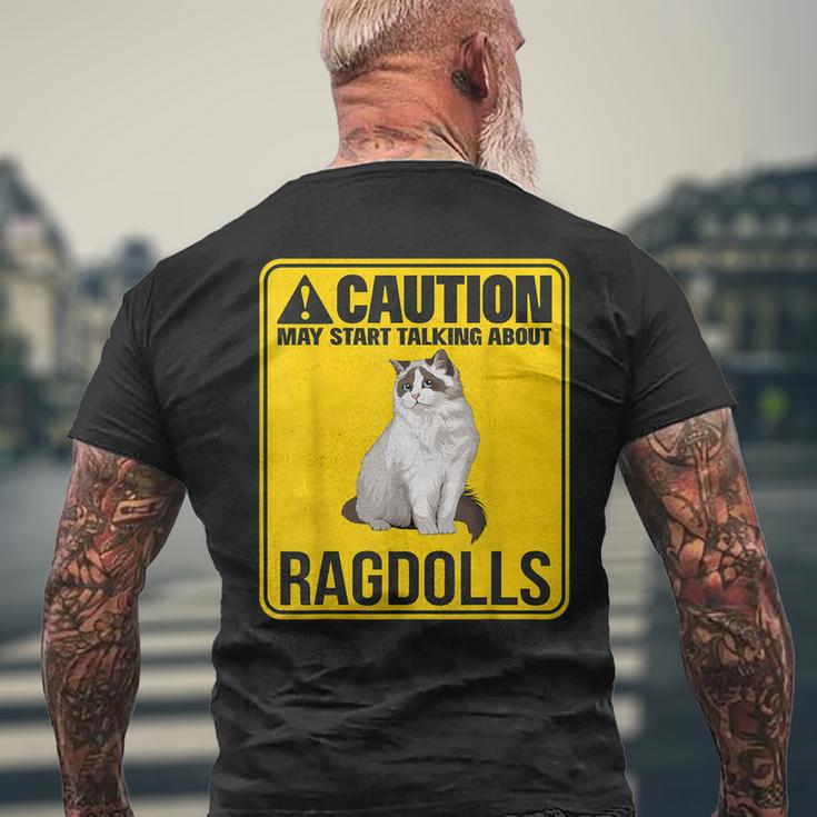 ラグドールの話を始めようかな。子猫猫の飼い主 ラグドール メンズTシャツ バックプリント 高齢者への贈り物