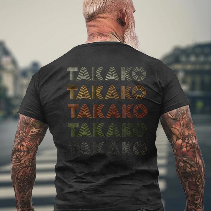 ラブハート タカコ グランジヴィンテージスタイル ブラック タカコ メンズTシャツ バックプリント 高齢者への贈り物