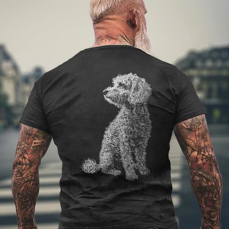 ラブラドゥードル モチーフ ペット イラスト 犬 ラブラドゥードル メンズTシャツ バックプリント 高齢者への贈り物