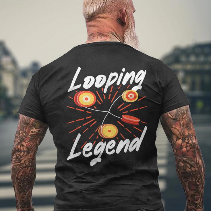 ルーピング レジェンド ヨーヨー ジャグリング ヨーヨーイング ヨーヨー メンズTシャツ バックプリント 高齢者への贈り物