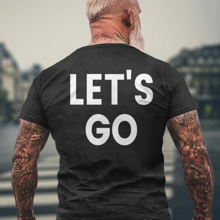 レッツ・ゴー メンズTシャツ バックプリント 高齢者への贈り物