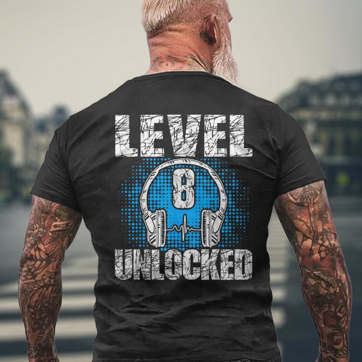 レベル8 アンロック バースデー 8歳 ゲーマー メンズTシャツ バックプリント 高齢者への贈り物