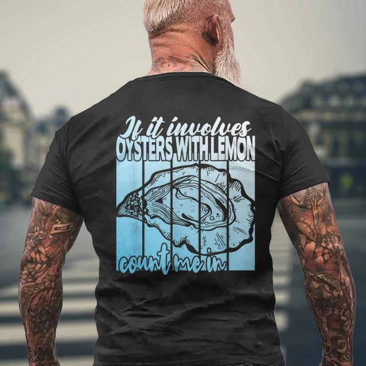 レモンと牡蠣がいる場合 面白い牡蠣。 メンズTシャツ バックプリント 高齢者への贈り物