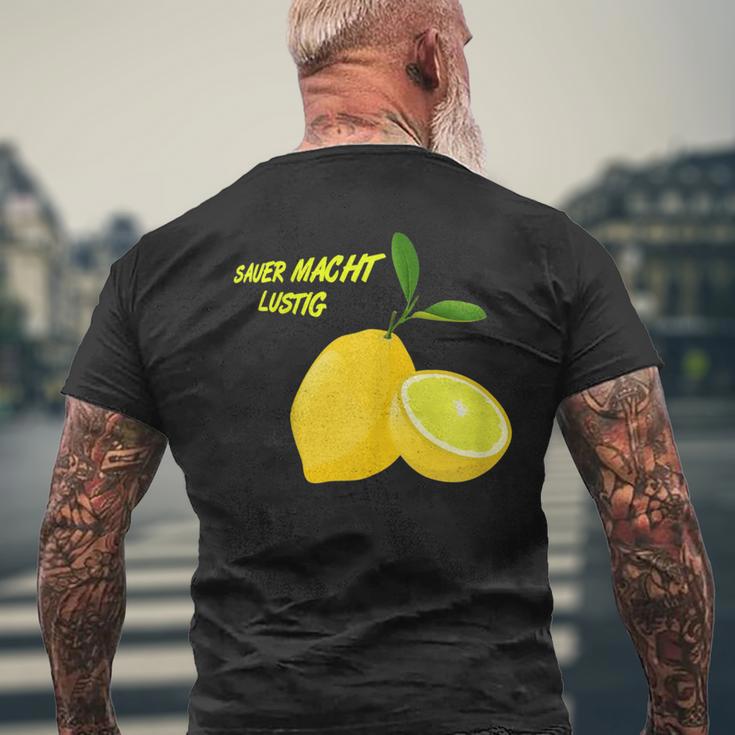 レモンセリフ、サワーメイク 面白いフルーツレモンギフト メンズTシャツ バックプリント 高齢者への贈り物