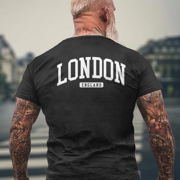 ロンドン イギリス Uk カレッジユニバーシティスタイル メンズTシャツ バックプリント 高齢者への贈り物