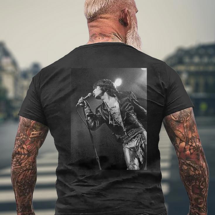 ローリング・ストーンズ ミック・ジャガー ブラック&ブルー アルバム ツアー メンズTシャツ バックプリント 高齢者への贈り物