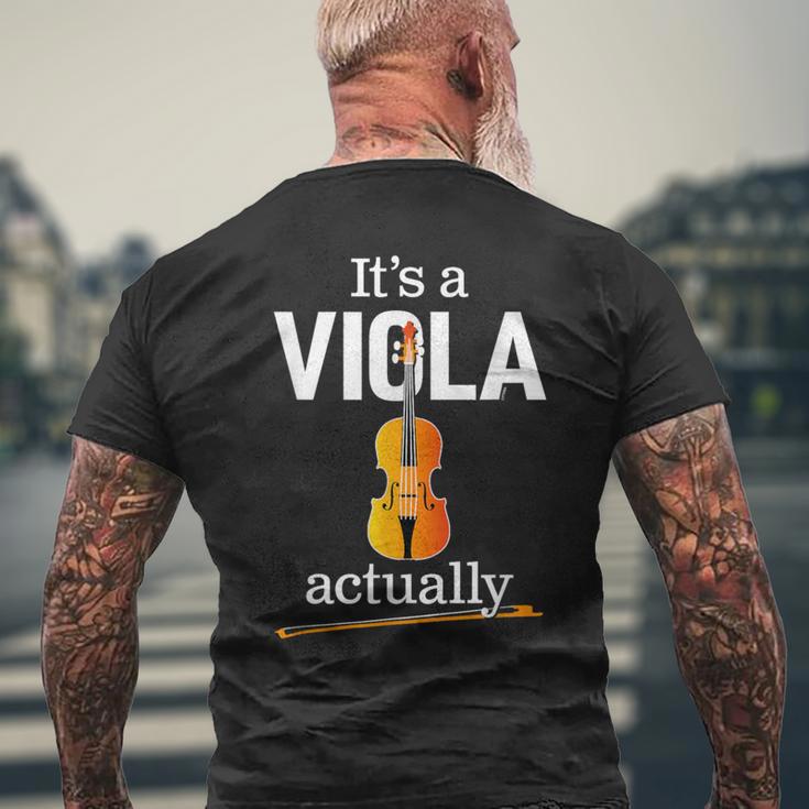 ヴィオラ奏者のためのヴィオラジョークまたはヴィオラミーム面白いヴィオラ 「 It's Aiola Actually」 メンズTシャツ バックプリント 高齢者への贈り物