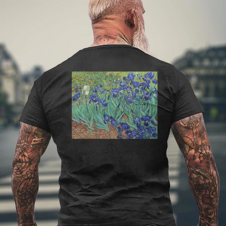 ヴィンセント・ファン・ゴッホによるアイリス1889 長袖tシャツ メンズTシャツ バックプリント 高齢者への贈り物