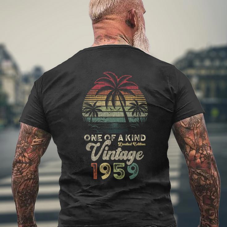 ヴィンテージ 1959年 誕生日 67歳 ヤシの木 レトロ メンズTシャツ バックプリント 高齢者への贈り物