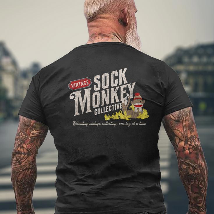 ヴィンテージ ソック モンキー コレクティブ キュート ソック モンキー メンズTシャツ バックプリント 高齢者への贈り物