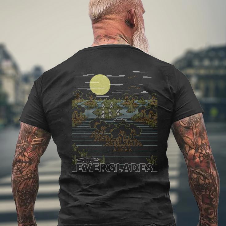 ヴィンテージ レトロ エバーグレーズ国立公園 フロリダ マングローブ メンズTシャツ バックプリント 高齢者への贈り物
