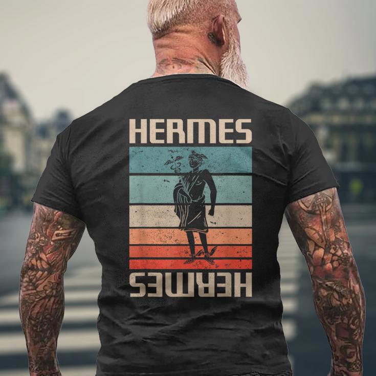 ヴィンテージ レトロ ギリシャ神 古代ギリシャ神話 エルメス メンズTシャツ バックプリント 高齢者への贈り物