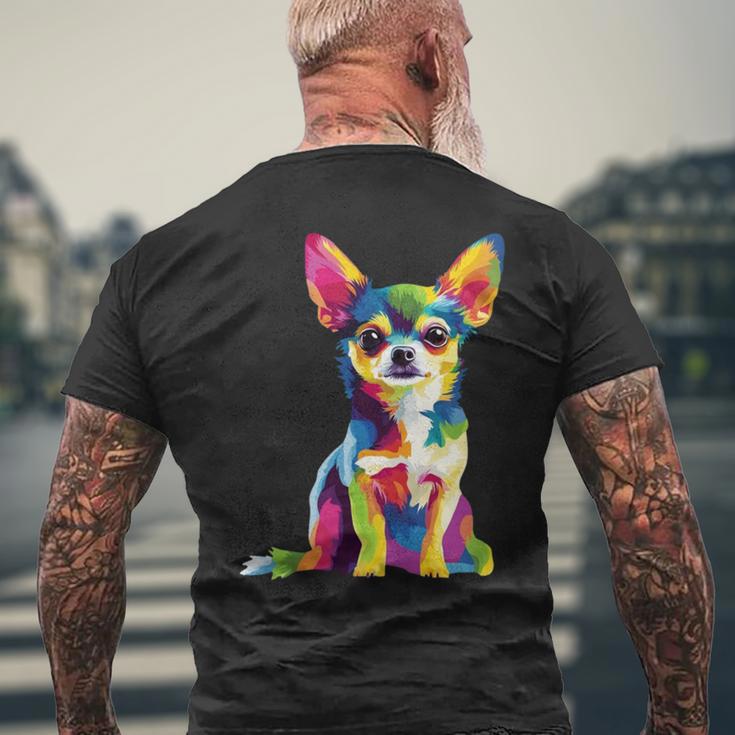 ヴィンテージ レトロ チワワ 犬 かわいい グルービー 犬 長袖tシャツ メンズTシャツ バックプリント 高齢者への贈り物