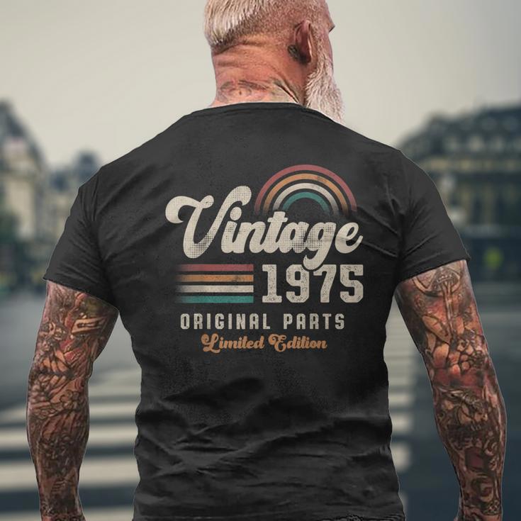 ヴィンテージ1975年、誕生年51年 レトロ メンズTシャツ バックプリント 高齢者への贈り物