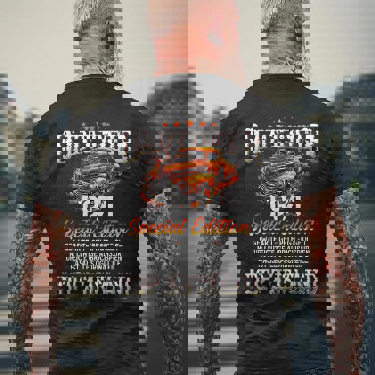 ヴィンテージカー 1971 年 55 歳の誕生日 1971 年のクラシックカー メンズTシャツ バックプリント 高齢者への贈り物