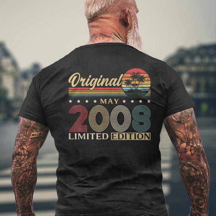 ヴィンテージカー 2008 年5月 18 歳の誕生日 2008 年のクラシックカー メンズTシャツ バックプリント 高齢者への贈り物