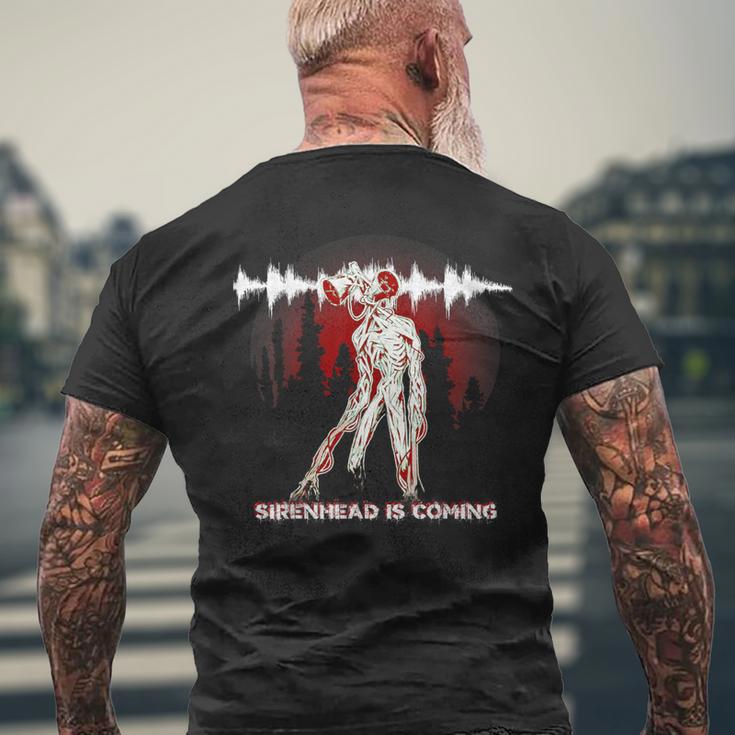 不気味なクリーチャーサイレンヘッド メンズTシャツ バックプリント 高齢者への贈り物
