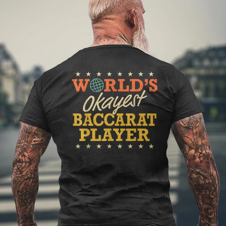 世界で一番大丈夫なバカラ プレーヤー レトロ ギャグ ギフト 面白いカジノ メンズTシャツ バックプリント 高齢者への贈り物