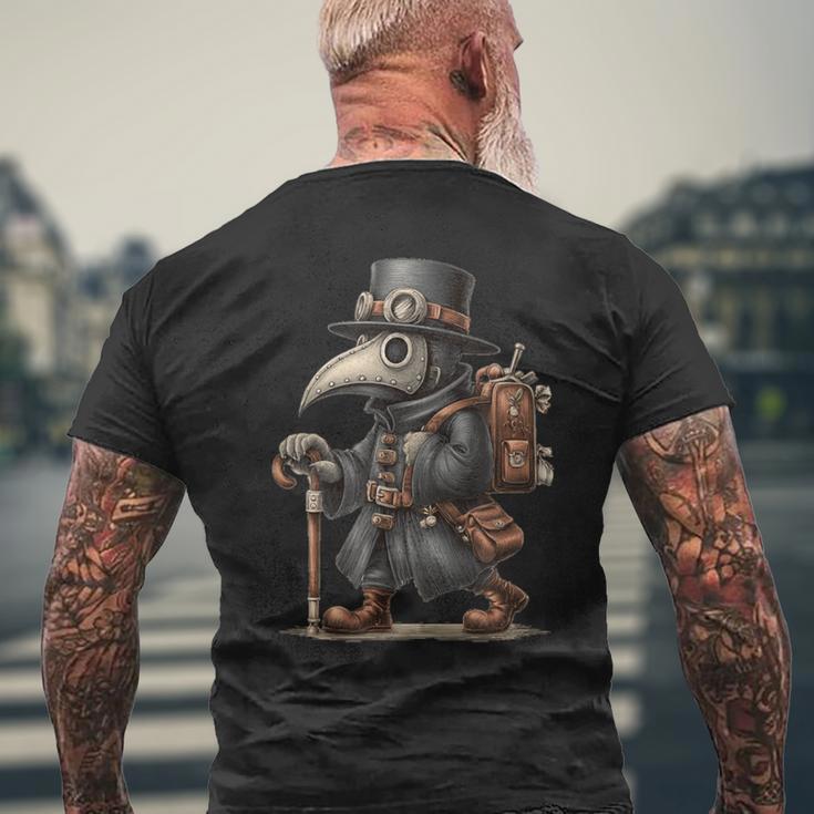 中世のペストマスクコスチューム おかしな医師用 メンズTシャツ バックプリント 高齢者への贈り物