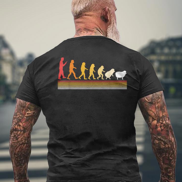 人間の進化 ウェイクアップ 羊 陰謀 理論者 羊 メンズTシャツ バックプリント 高齢者への贈り物
