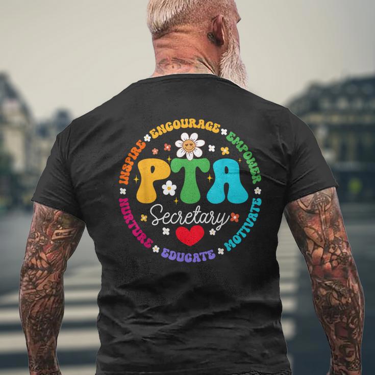 保護者教員会 チームサポーター Pta秘書 メンズTシャツ バックプリント 高齢者への贈り物