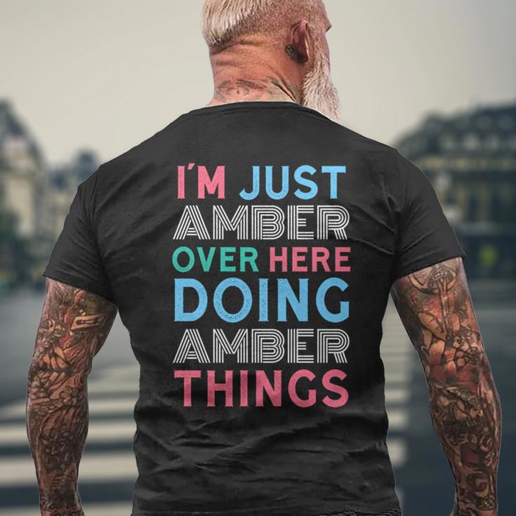 俺はこっちのアンバーなんだよこいつはアンバー・シングス・ネームをやってるだけ 長袖tシャツ メンズTシャツ バックプリント 高齢者への贈り物