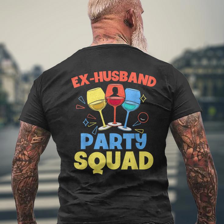 元夫パーティー隊 離婚 皮肉なことに セパレート バツイチ 元 メンズTシャツ バックプリント 高齢者への贈り物
