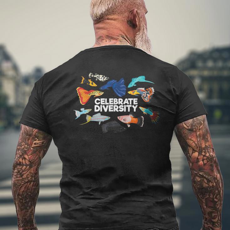 多様性を祝う アクアリウムフィッシュシャツ メンズTシャツ バックプリント 高齢者への贈り物