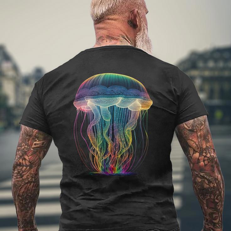 夜光クラゲ メンズTシャツ バックプリント 高齢者への贈り物