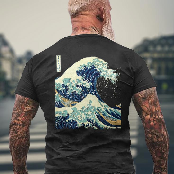 大波 葛飾北斎 名画 おしゃれ 長袖tシャツ メンズTシャツ バックプリント 高齢者への贈り物