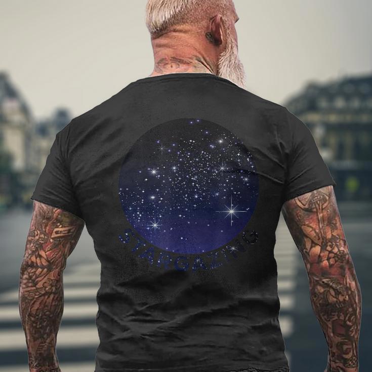 天体観測星天文学 メンズTシャツ バックプリント 高齢者への贈り物