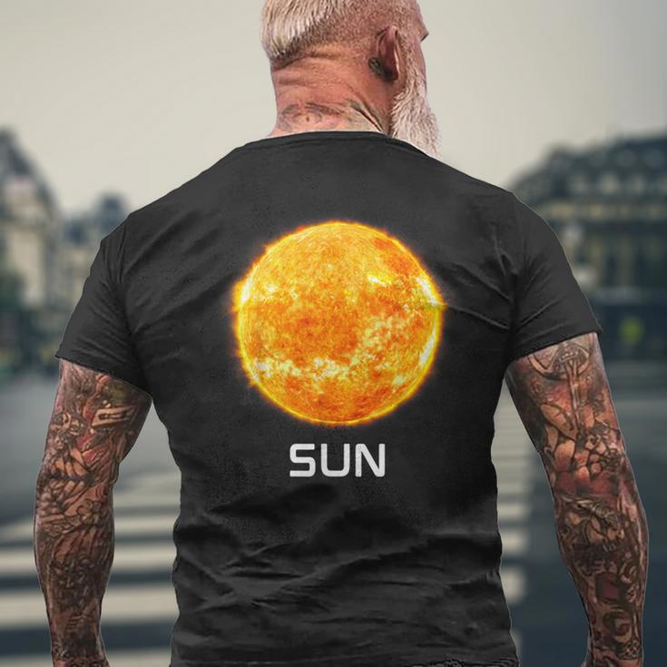 太陽系 惑星 太陽 宇宙 メンズTシャツ バックプリント 高齢者への贈り物