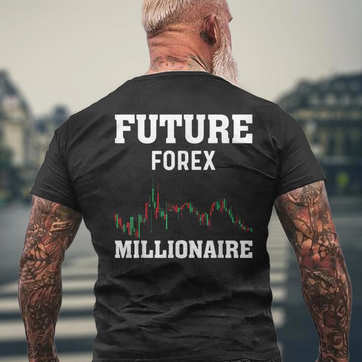 将来のfx億万長者トレーダー メンズTシャツ バックプリント 高齢者への贈り物