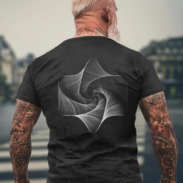幾何学的八角形八角形トリッピーサイケデリックス メンズTシャツ バックプリント 高齢者への贈り物