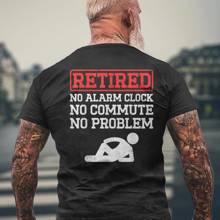 メンズ 引退 目覚まし時計 なし 通勤 問題なし 退 メンズTシャツ バックプリント 高齢者への贈り物