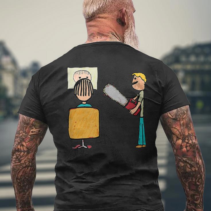 怖い床屋スウィーニートッド メンズTシャツ バックプリント 高齢者への贈り物