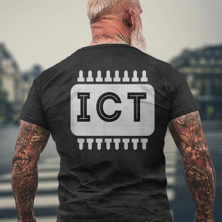 情報技術ict技術者 メンズTシャツ バックプリント 高齢者への贈り物
