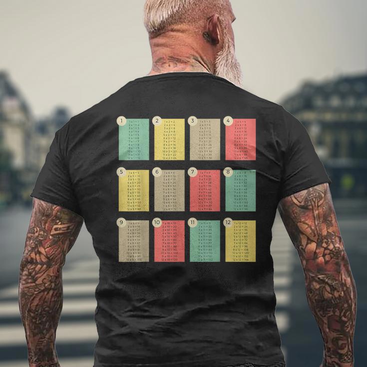 掛け算表 算数 Day A 数字 Day 教師 キッズ メンズTシャツ バックプリント 高齢者への贈り物
