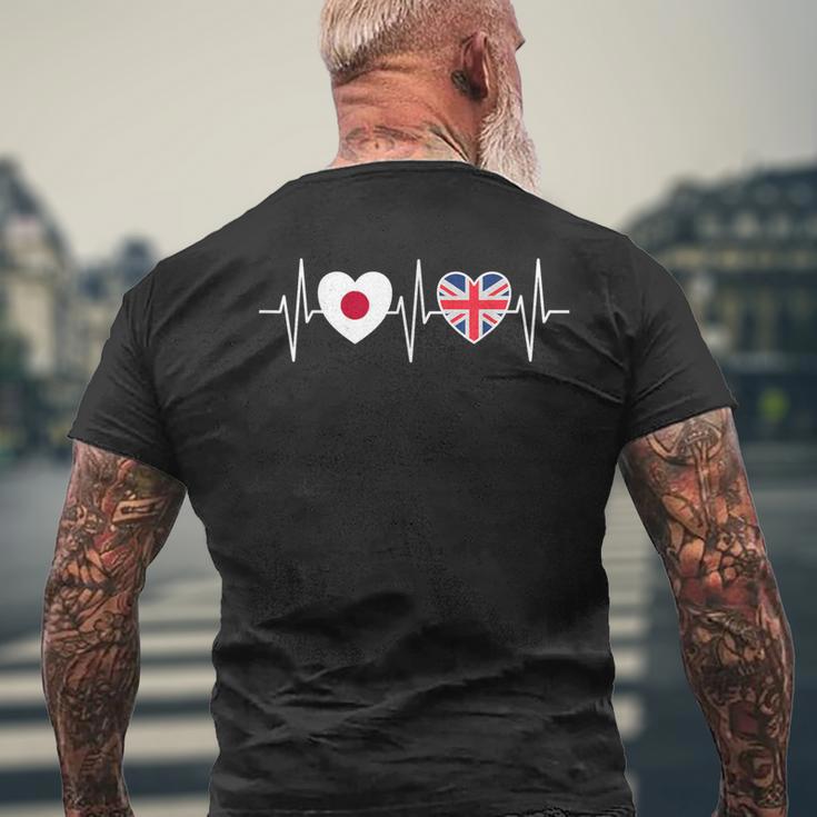日本とイギリス イギリスの国旗 国旗 メンズTシャツ バックプリント 高齢者への贈り物