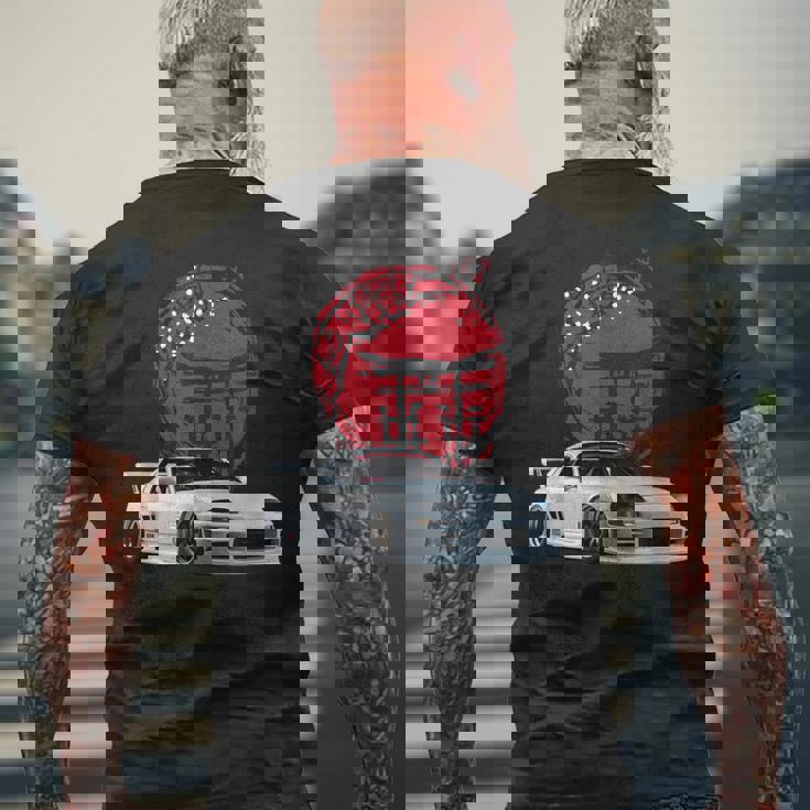 日本国内市場向けスープラ ヴィンテージ Jdm チューニング ドリフトカー メンズTシャツ バックプリント 高齢者への贈り物