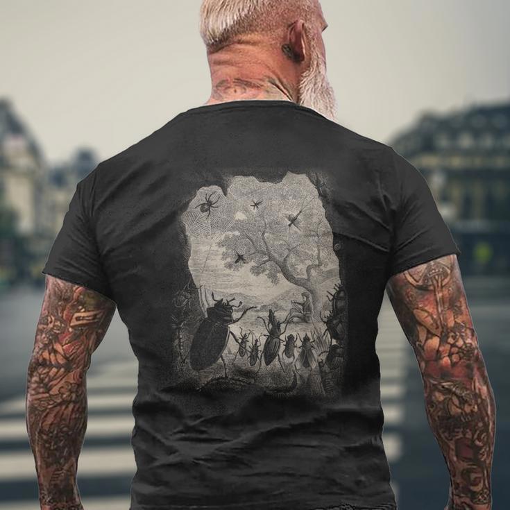 昆虫 種 面白い 虫 ヴィンテージ 昆虫学 昆虫学者 メンズTシャツ バックプリント 高齢者への贈り物
