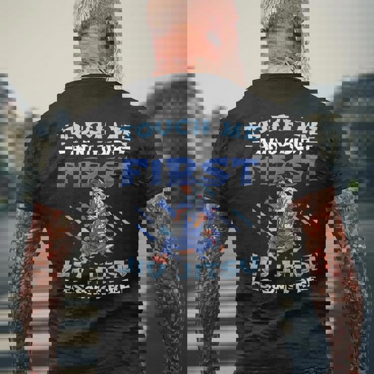 柔術 日本の侍 格闘技 ブラジリアン柔術 メンズTシャツ バックプリント 高齢者への贈り物