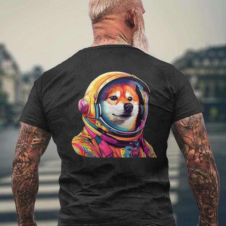 柴犬 面白いtシャツ 犬 宇宙飛行士 かわいい メンズ 子供 おもしろ 服 グッズ ネタ 犬好き メンズTシャツ バックプリント 高齢者への贈り物