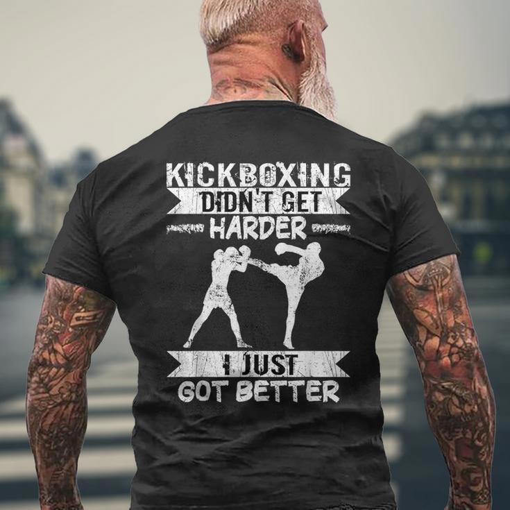 メンズ 格闘技戦闘機 キックボクシング Didn't Get Hardder キックボクシング メンズTシャツ バックプリント 高齢者への贈り物